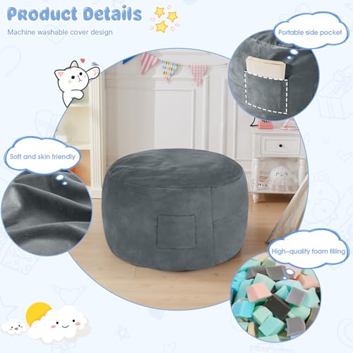 Bean Bag Chairs for Adults - Giant Bean Bag Chair Convertible Bean Bag Bed - Beanbag Chair with Micro Fiber Cover/Furniture Foam Filler