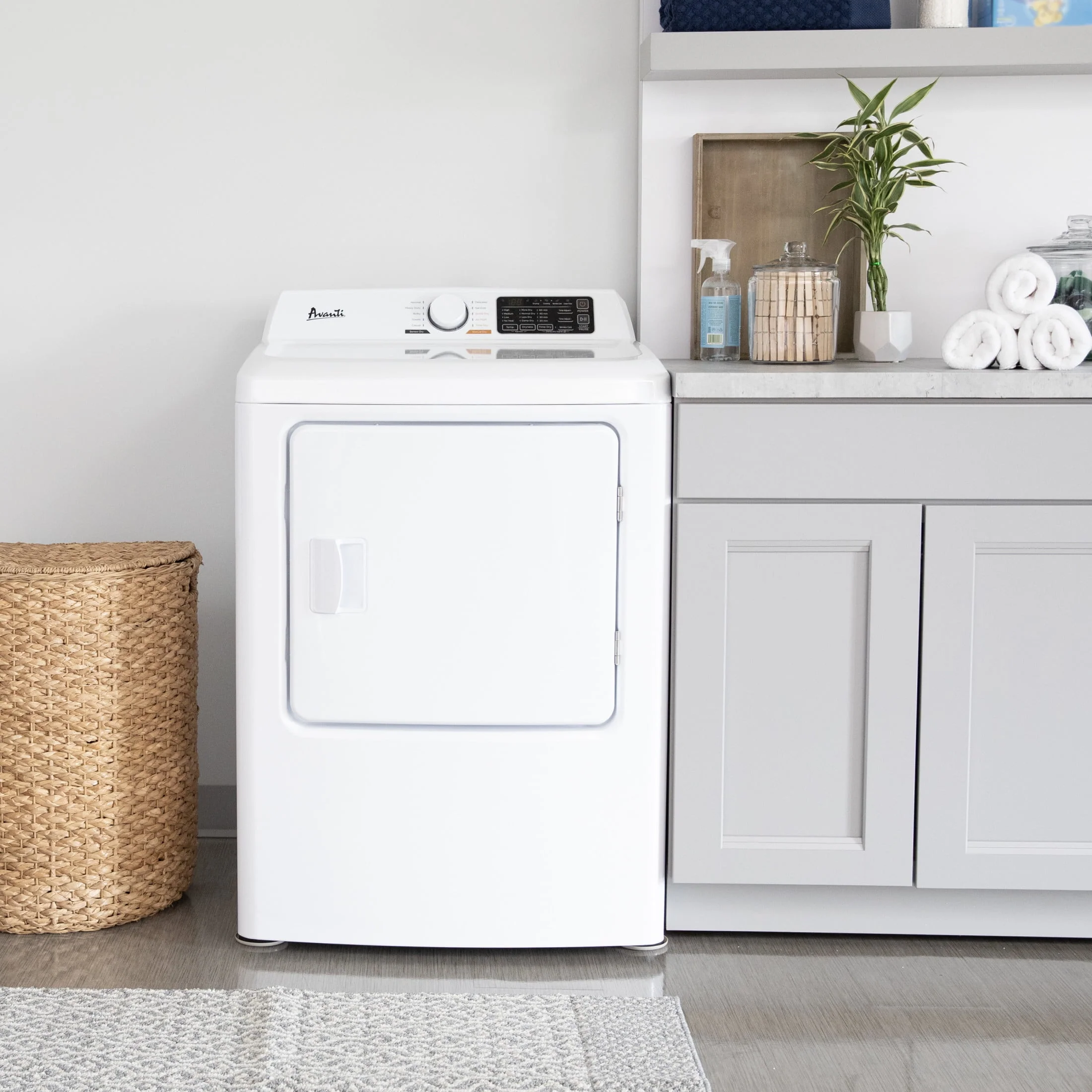 Avanti Front Load Gas Vented Clothes Dryer, 7.0 Cu. ft. Capacity, Height: 42.1 in., in White (SGD70D0WG)
