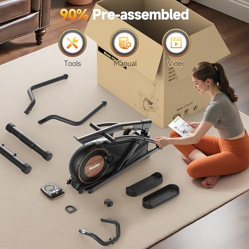 Niceday Elliptical Exercise Machine, Elliptical Machine for Home, Magnetic Elliptical Trainer with 15.5IN-19IN Stride, 16 Resistance Levels