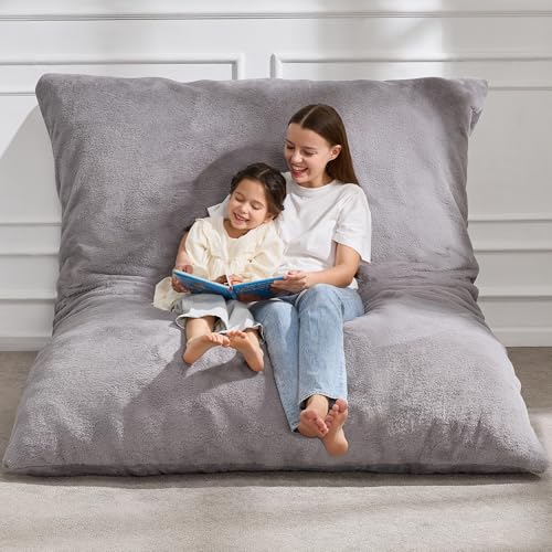 Hobestluk 3 in 1 Bean Bag Chair Giant Bean Bag Chairs Convertible Bean Bag Floor Cushion with Machine Washable Cover