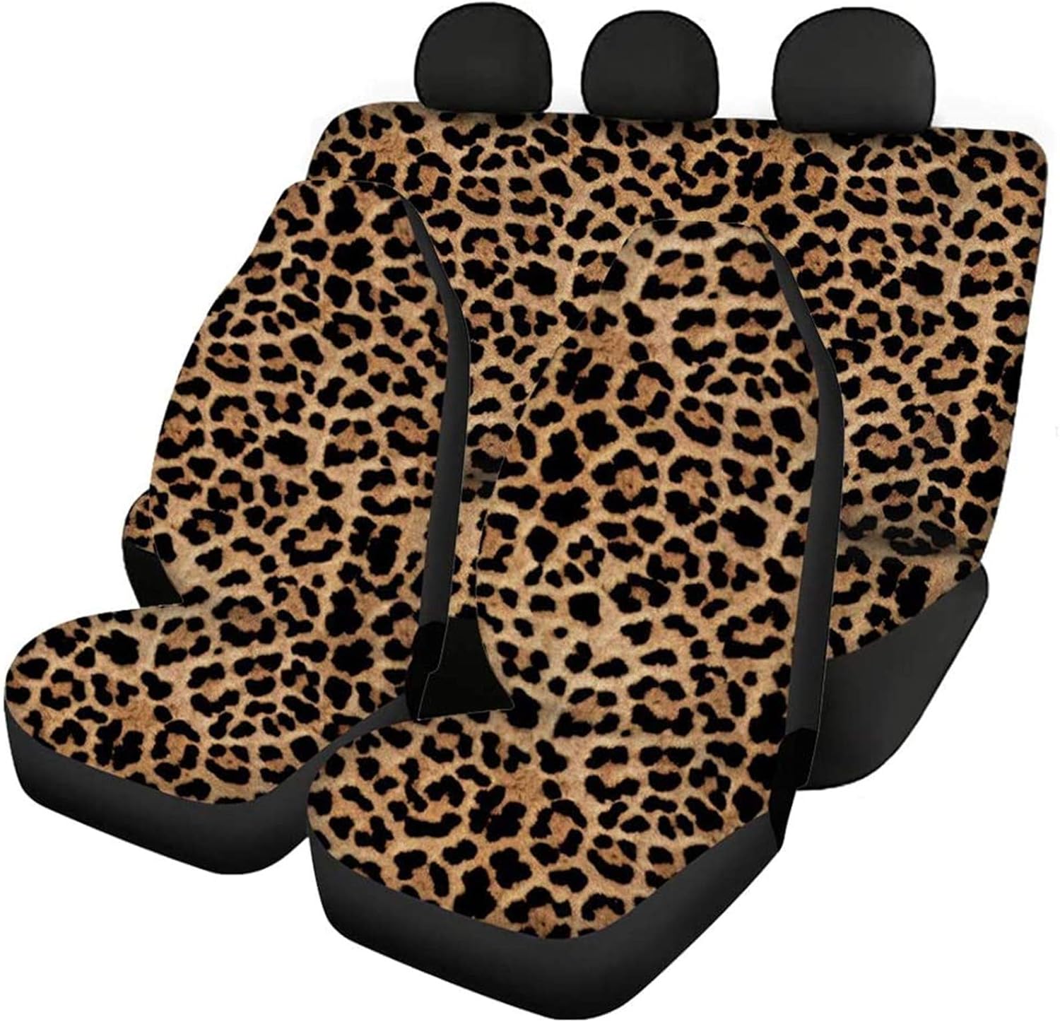 SEANATIVE Stretchy Car Seat Cover Camo Forest Deer Universal Car Interior Seat Cover Machine Washable Anti-Slip Front and Rear Bench Back Seat Cover