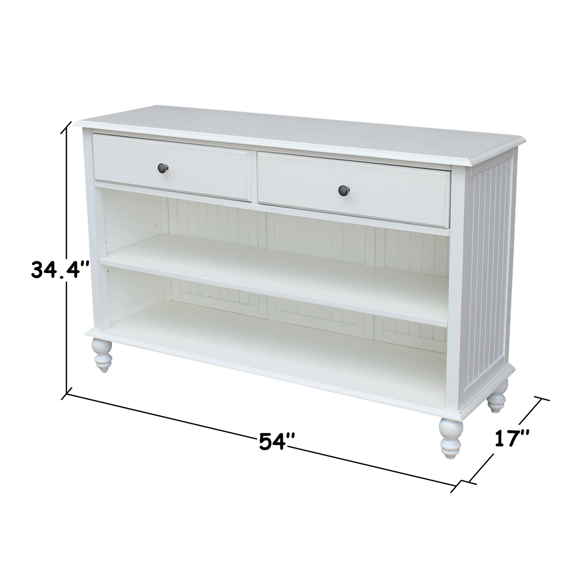 Beach White Cottage Console Table