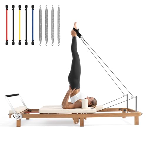Pro Pilates Reformer, Pilates Reformer Machine for Home Gym Women Exercise Use
