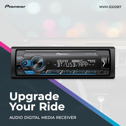 Pioneer MVH-S322BT Bluetooth Car Stereo with USB/AUX Inputs, Smartphone Connectivity, Pioneer Smart Snyc
