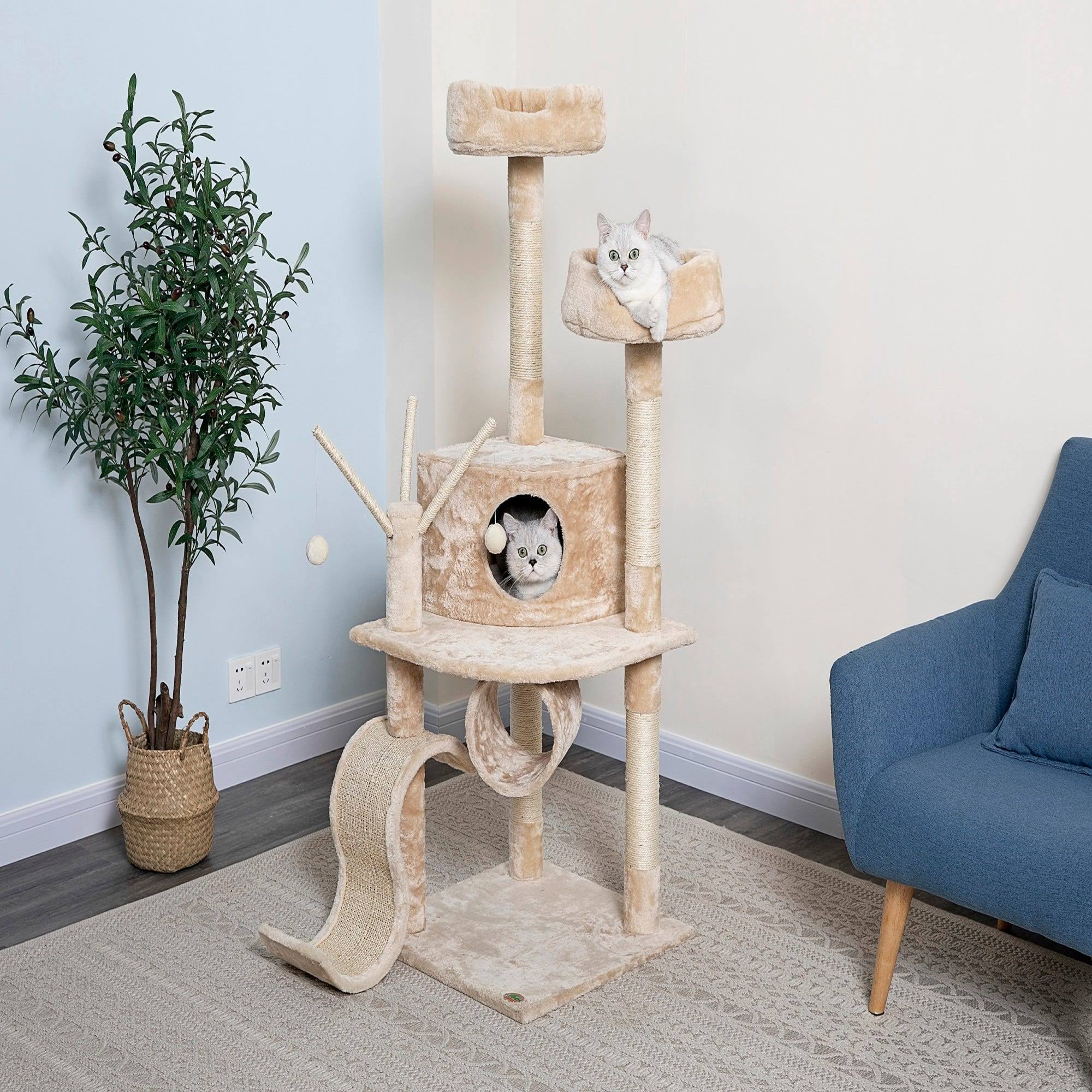 Go Pet Club 55x22 Cat Tree, Beige