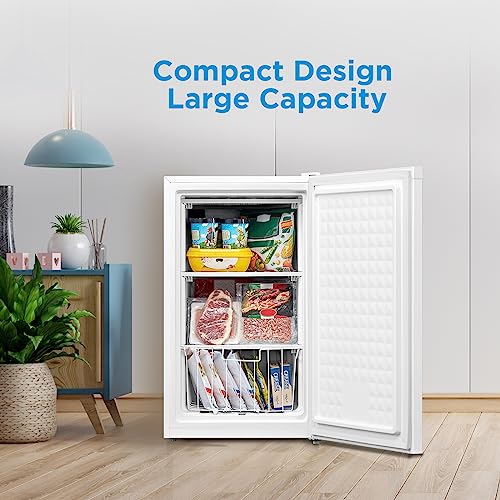 Midea WHS-109FW1 Upright Freezer, 3.0 Cubic Feet, White