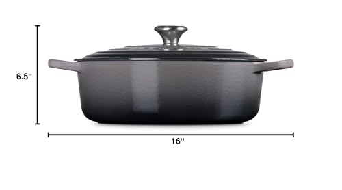 Le Creuset Enameled Cast Iron Signature Round Wide Dutch Oven, 6.75 qt., Cerise