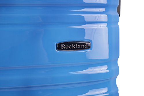 Rockland Melbourne Hardside Expandable Luggage with Spinner Wheels, 2TONEBLUE, 2 Piece (20/28)