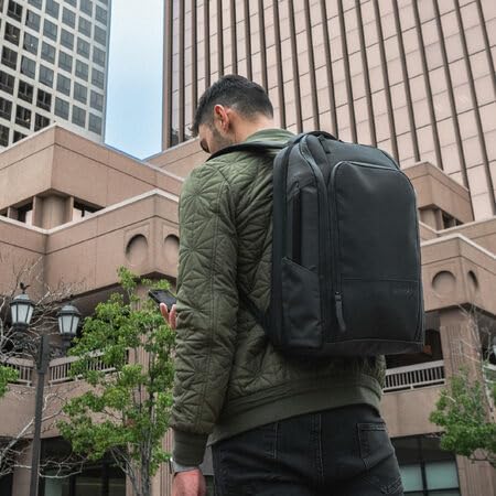 NOMATIC Travel Pack - 20L Water Resistant Laptop Bag - TSA-Ready Expandable Black Backpack