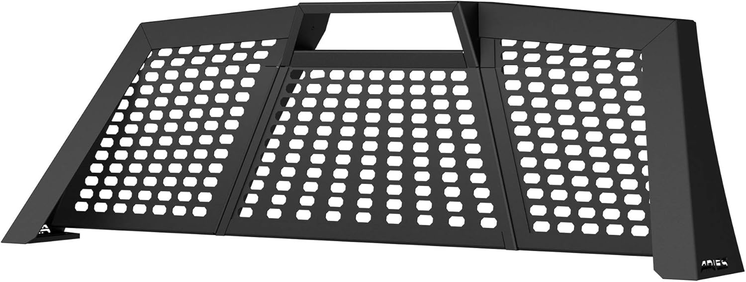 ARIES 1110115 Switchback Black Aluminum Truck Headache Rack Cab Protector, Select Toyota Tundra