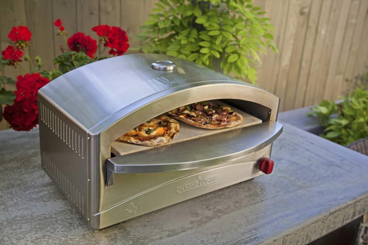 Camp Chef Italia Artisan Pizza Oven, Stainless Steel, 15 in. x 26 in. x 16
