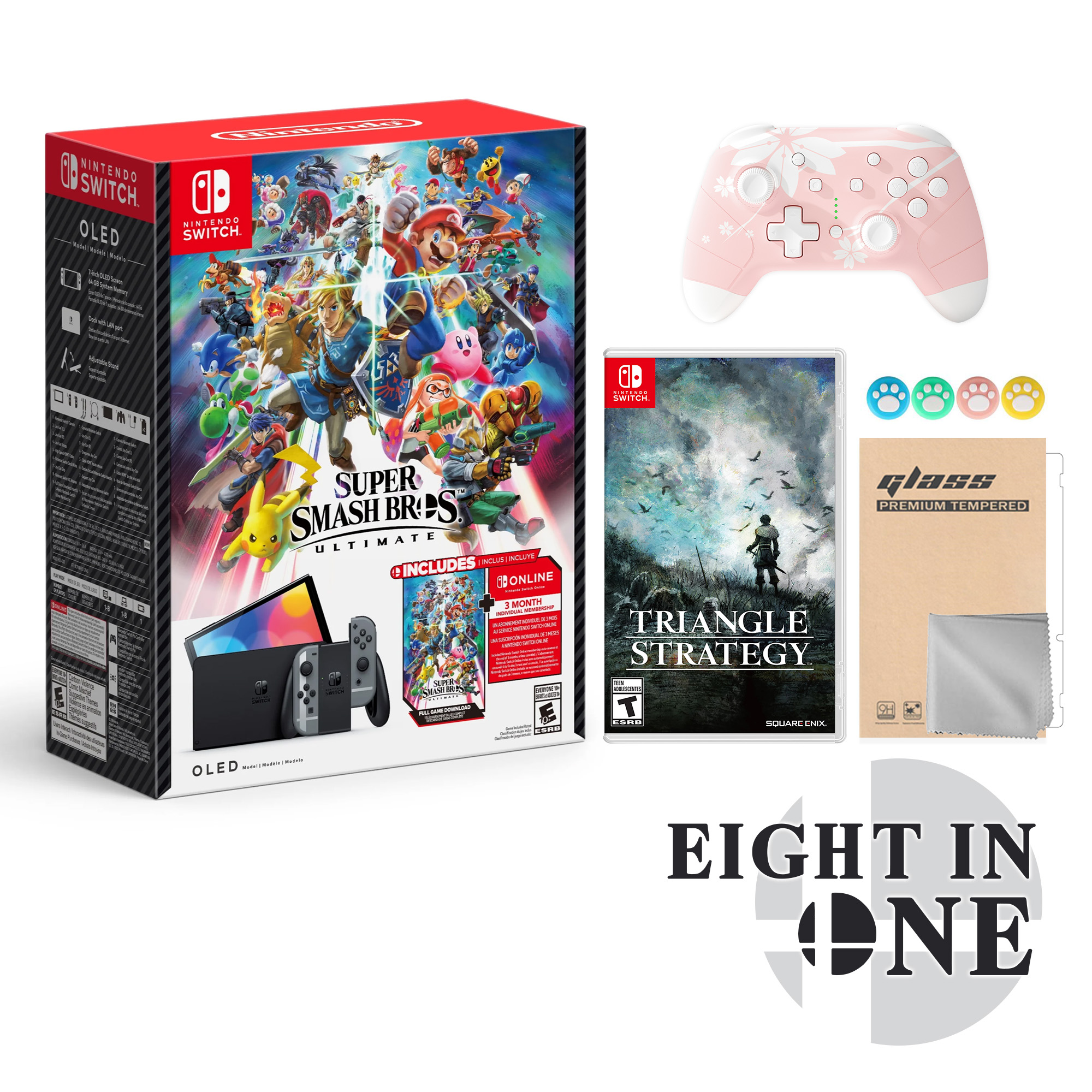 Nintendo Switch OLED Super Smash Bros. Ultimate Bundle: Gray Console