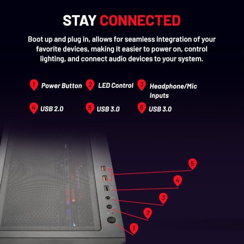 Skytech Chronos Gaming PC Desktop – AMD Ryzen 7 5700X 3.4 GHz, NVIDIA RTX 4070, 1TB NVME SSD, 16GB DDR4 RAM 3200, 750W Gold PSU, 240mm AIO