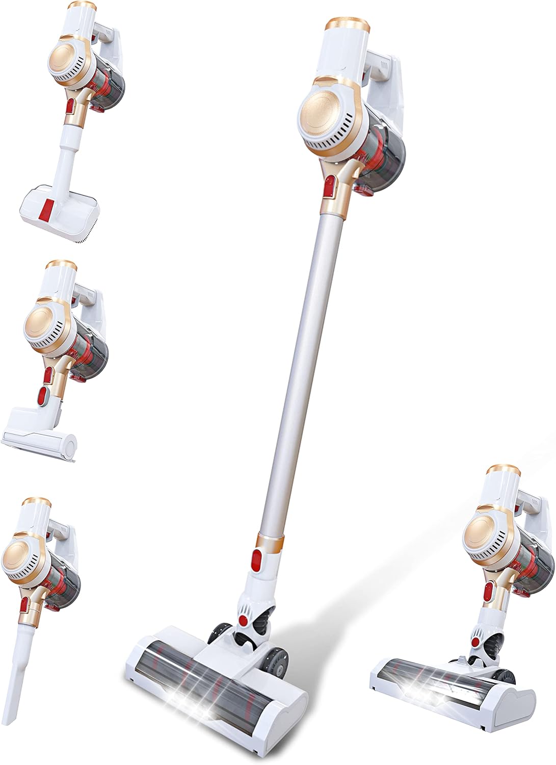 Cordless Vacuum Cleaner, 24Kpa Powerful Suction Stick Vacuum Cleaner, Up to 45min Runtime