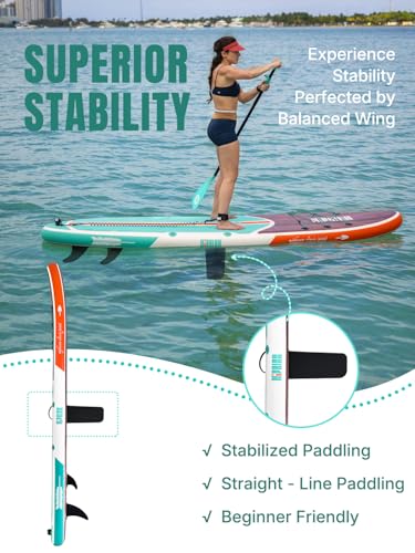 Niphean Inflatable Stand Up Paddle Board with SUP Accessories, Anti-Slip EVA Deck
