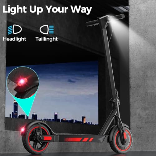Electric Scooter for Adults, 19/25 Mph Max Speed, 21/25/35 Miles Range,350/500/600W APP Control E-Scooter with 8.5"/10" Inflatable tire