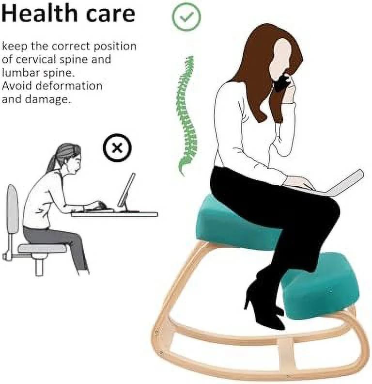 NLIBOOMLife Ergonomic Kneeling Chair Adjustable Kneeling Desk Chair for Desk with Cushion Posture Kneeling Chair for Relieving Neck and Back Pain