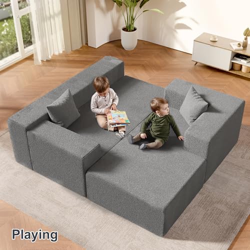 104" Sectional Couches for Living Room, Modular Sectional Sofa with Deep Seat, L-Shape Couch with Chaise, Cloud Couch for Living Room Bedroom