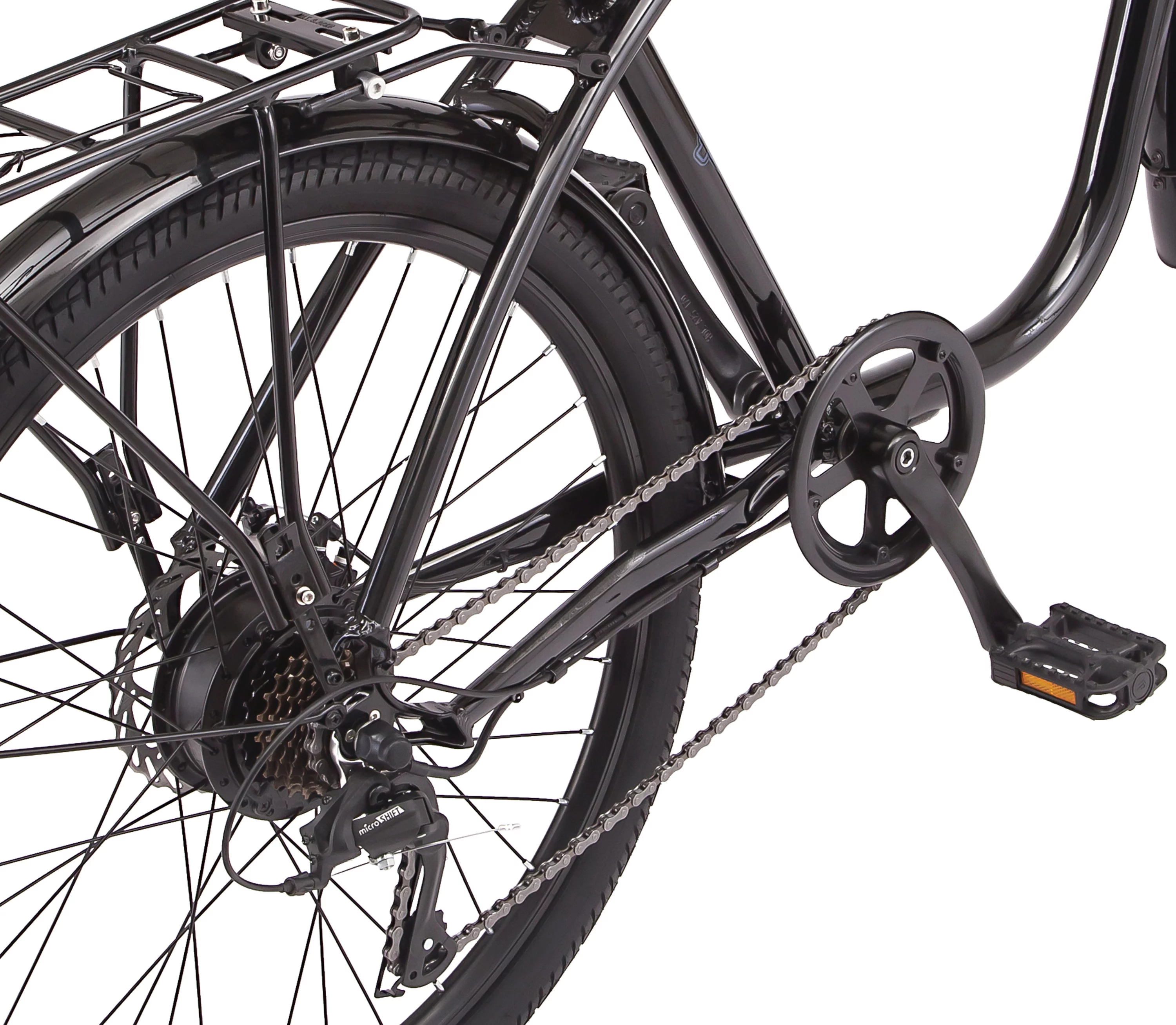 Schwinn 26-in. EC1 Unisex Cruiser Electric Bike for Adults, Throttle, Black Ebike