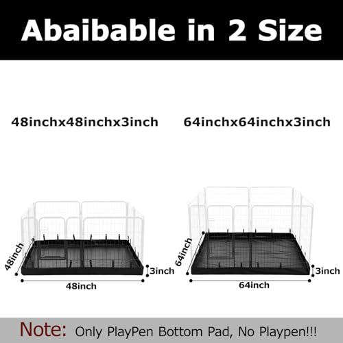PJYuCien Dog Playpen Plus Storage Bag, 32" H 8 Panels Puppy Pen with Square Bottom, Heavy Duty Dog Fence for Puppies/Small Dogs