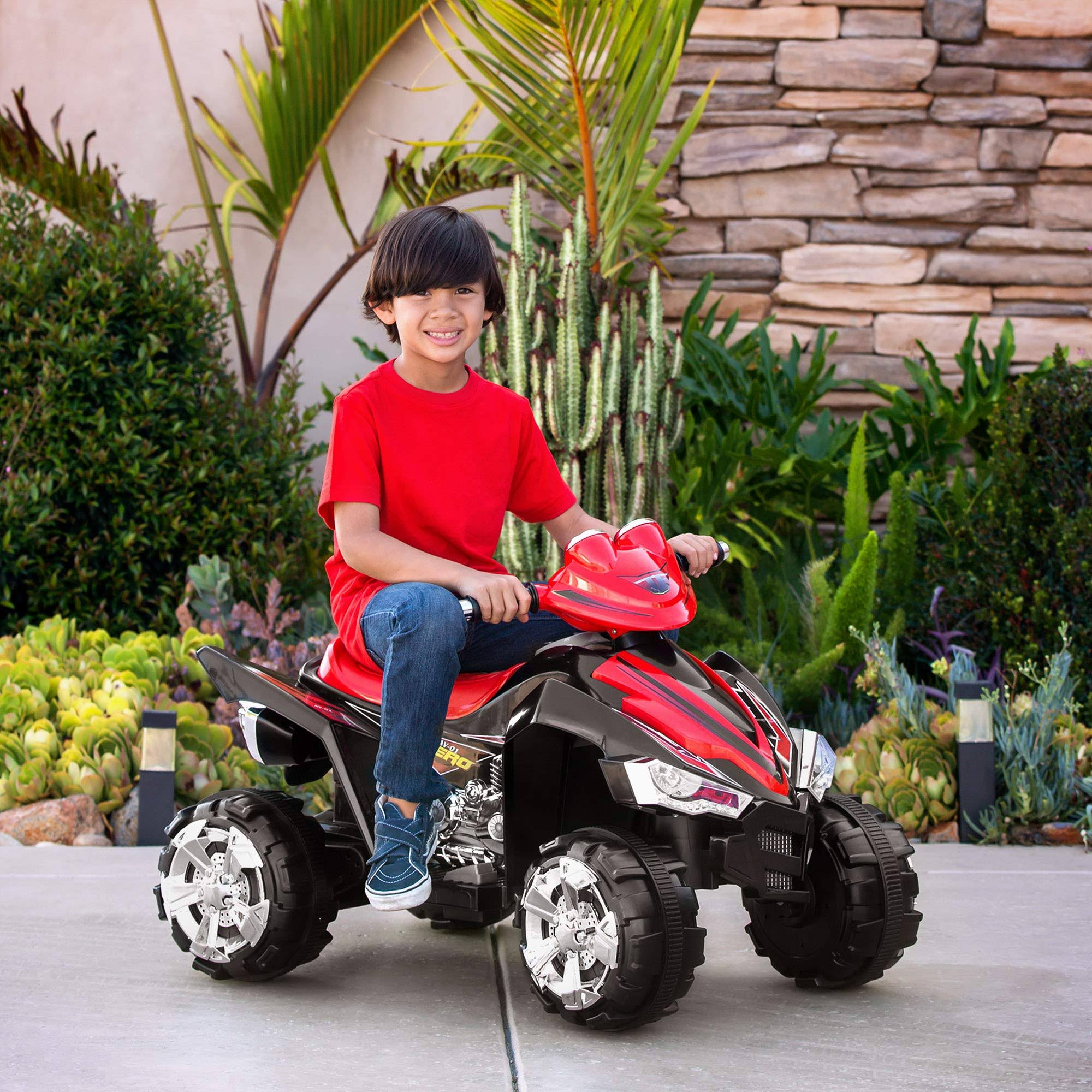 Best Choice Products Kids ATV Quad 4 Wheeler Ride on with 12V Battery Power Electric Power LED Lights