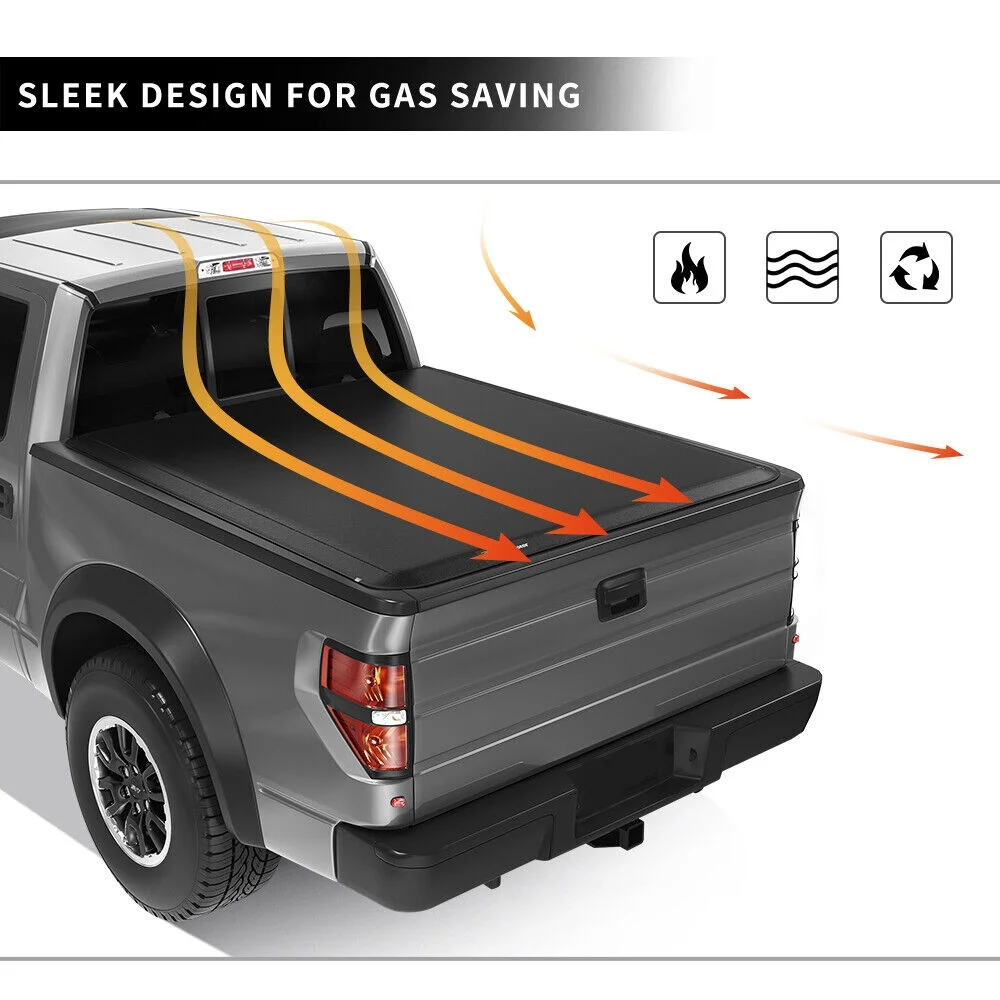 Ledkingdomus 60" 5 ft Soft Tri-Fold Truck Bed Tonneau Cover for 2016-2023 Toyota Tacoma