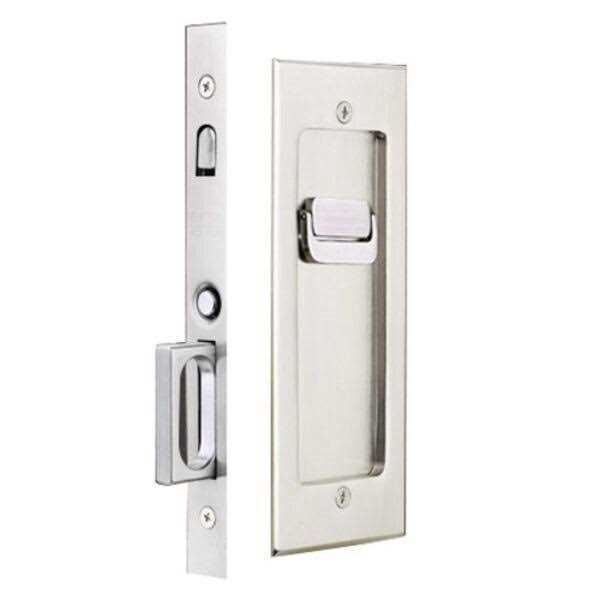 Emtek Passage Narrow Modern Rectangular Pocket Door Mortise Lock 2154US19138 - Shop Hardware Tools Online Store