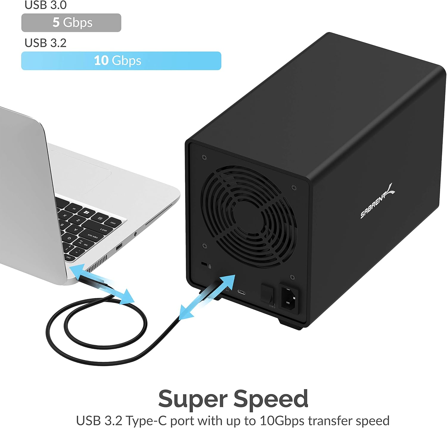 SABRENT USB 3.0 to SATA I/II/III Dual Bay External Hard Drive Docking Station for 2.5 or 3.5in HDD