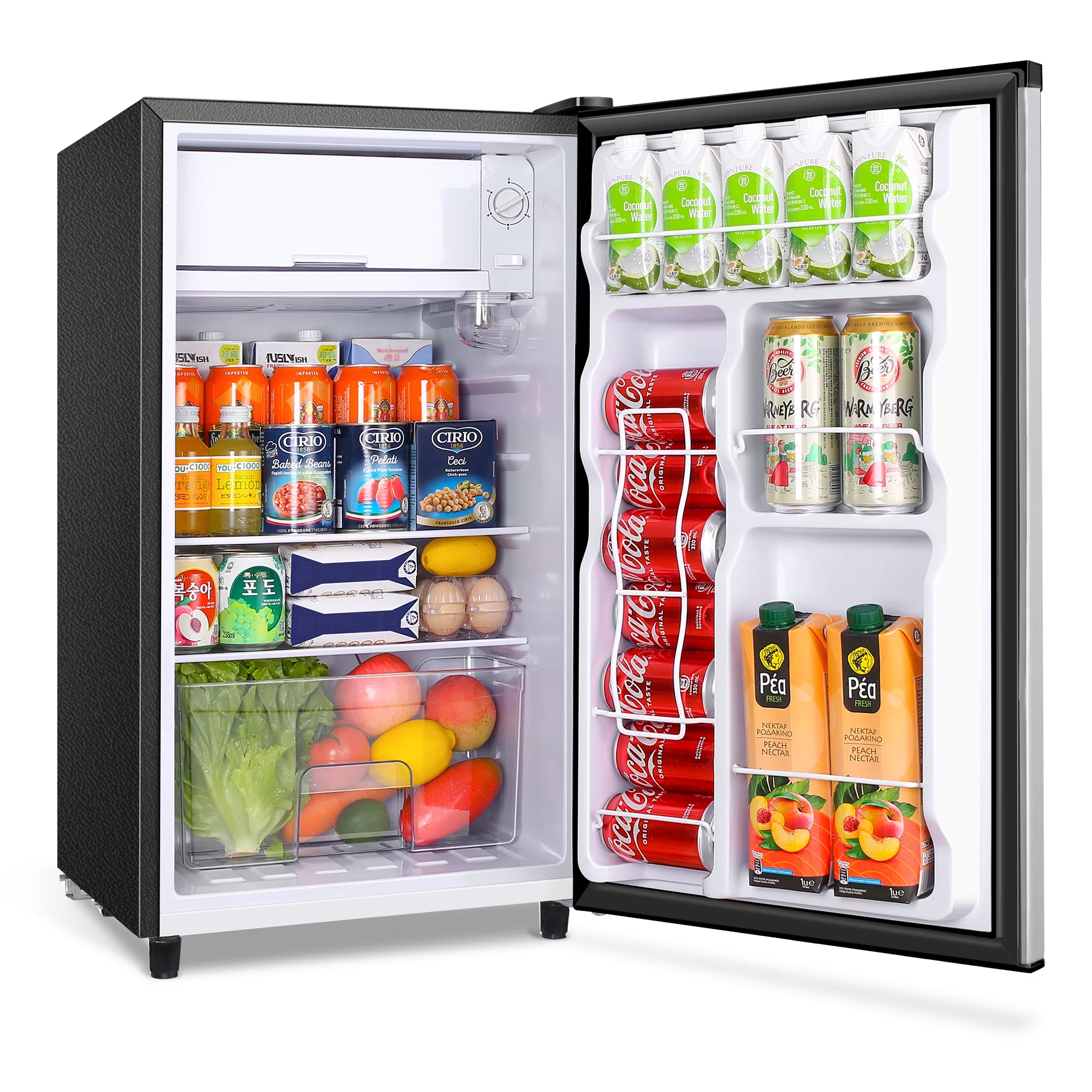 WANAI 3.2 Cu ft One Door Mini Fridge,Silvery,New