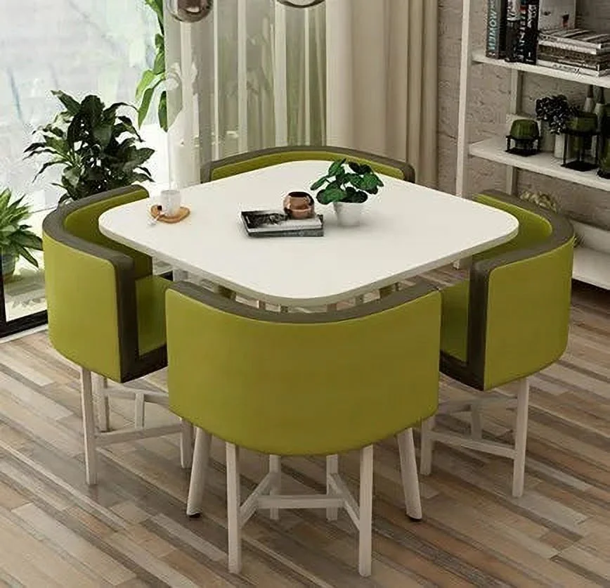 Dining Table Set 4 Chairs Office Reception Seat Suits Negotiation Table Casual Visitor Round Table Visitor Office Desk Chair Set