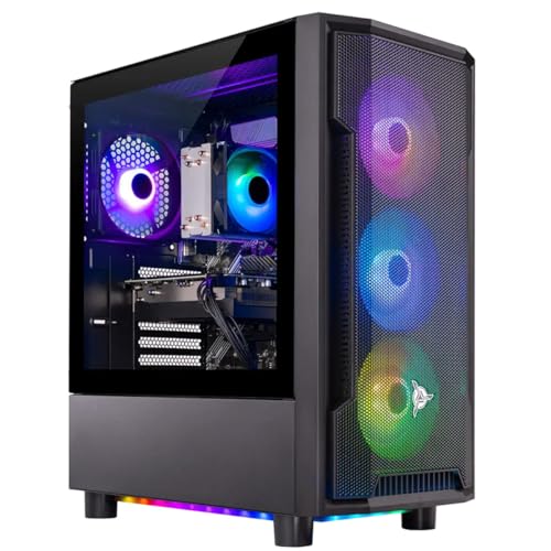 Skytech Nebula Gaming PC Desktop, Ryzen 5 5600 3.5 Ghz (4.4GHz Turbo Boost), NVIDIA RTX 3050 6GB GDDR6, 1TB SSD, 16GB DDR4 RAM 3200, 650W Gold PSU