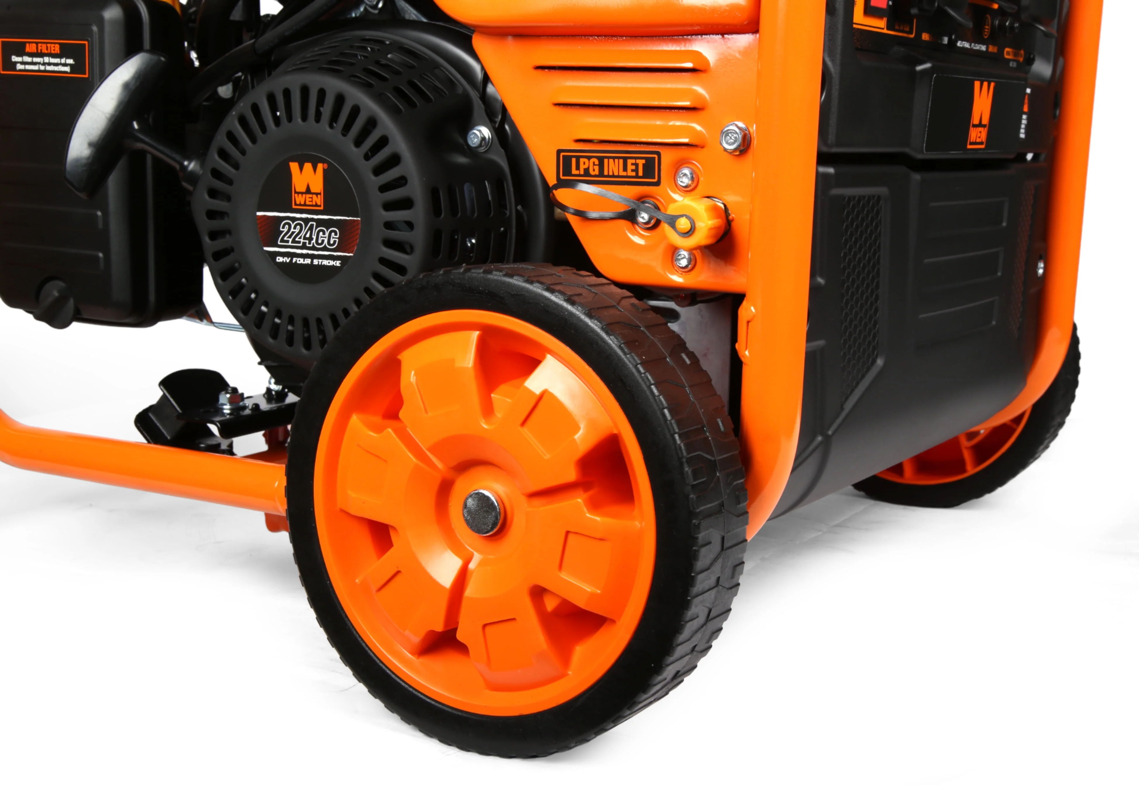 WEN 4500-Watt RV and Transfer-Switch-Ready Dual Fuel Open Frame Inverter Generator with Electric Start and CO Watchdog