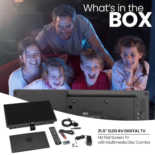 Pyle Slim Flat Screen Monitor FHD Small TV w/HDMI - Smart Home Appliances