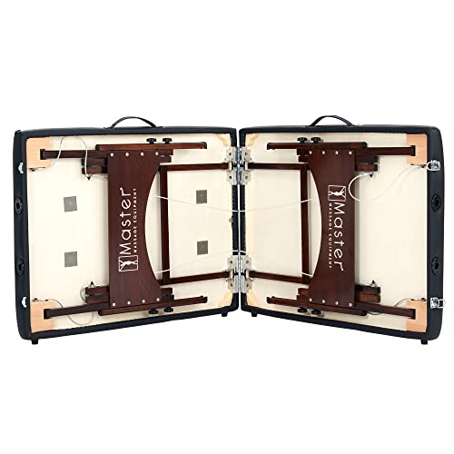Master Massage 28" Argo Portable Massage Table in Cream with Walnut Legs- Spa Bed for Tabletop Exercise & Massage- Beauty Bed Tattoo Bed- Lash Table