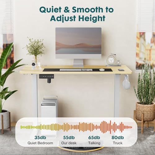 Standing Desk, Adjustable Height Electric Sit Stand Up Down Computer Table