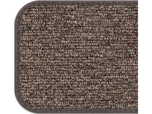 House Home More Set of 12 Skid-Resistant Carpet Stair Treads - Pebble Gray - 9 in. x 36 in.