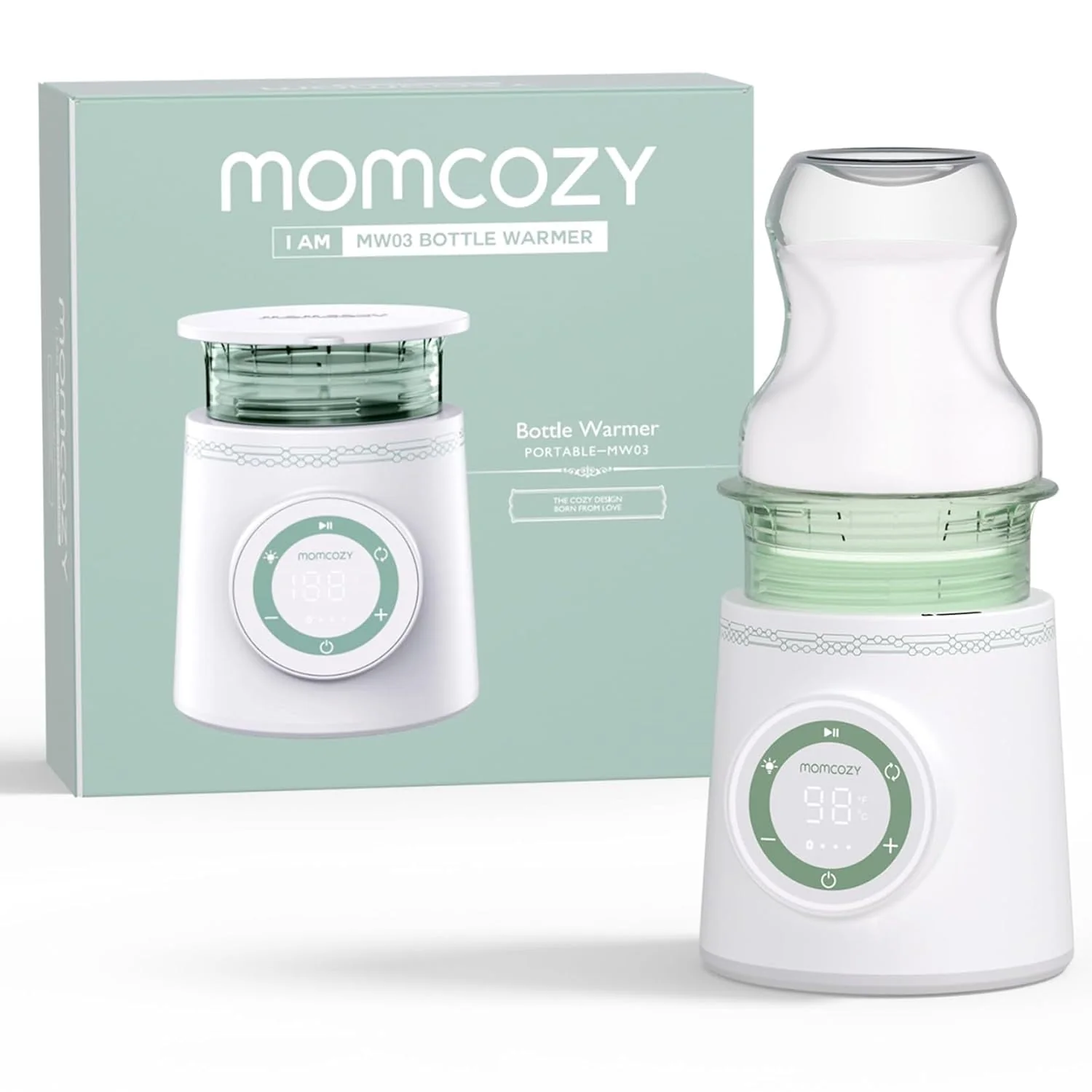 Momcozy Baby Bottle Warmer, 6-in-1 Baby Milk Warmer with Smart Temperature Control, Breastmilk Warmer, Fast Baby Food Heater, Steam Sterilizer