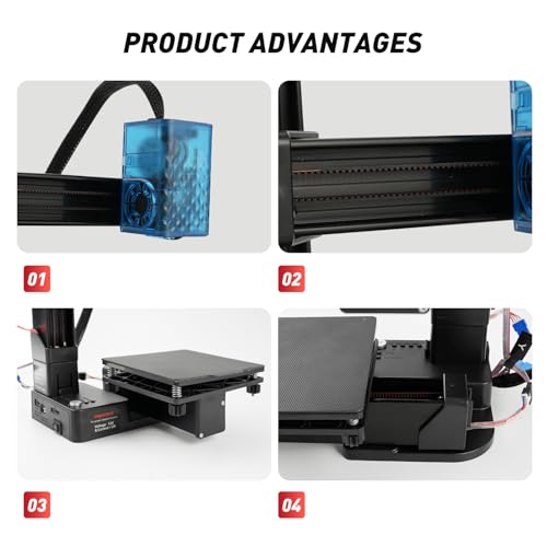 Mini 3D Printer for Beginners with 4 Colors PLA Filament, Portable FDM DIY 3D Printing Machine with TF Card Reader, Easy Setup, 0.4mm Nozzle