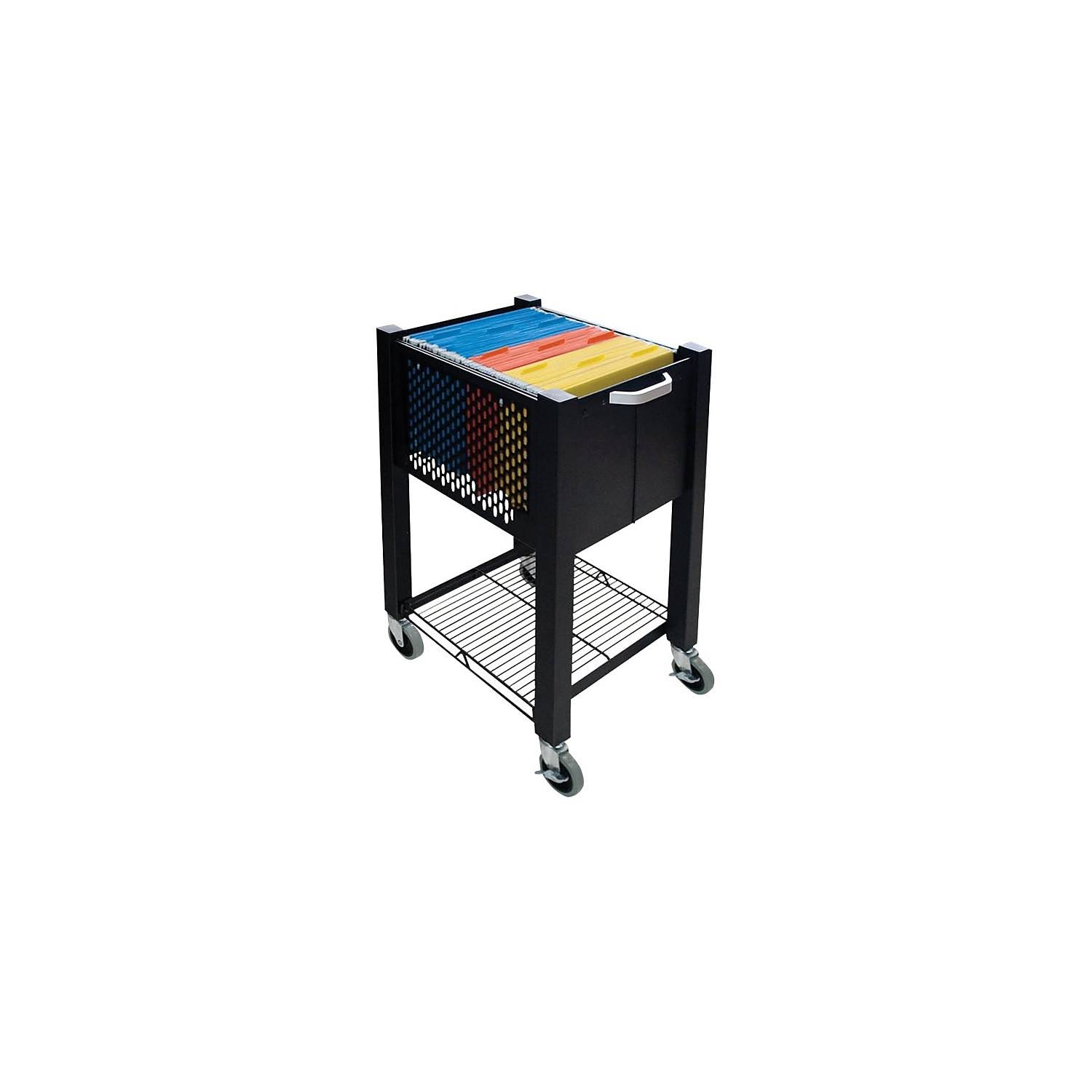 Vertiflex InstaCart, Open-Top File Cart, Black