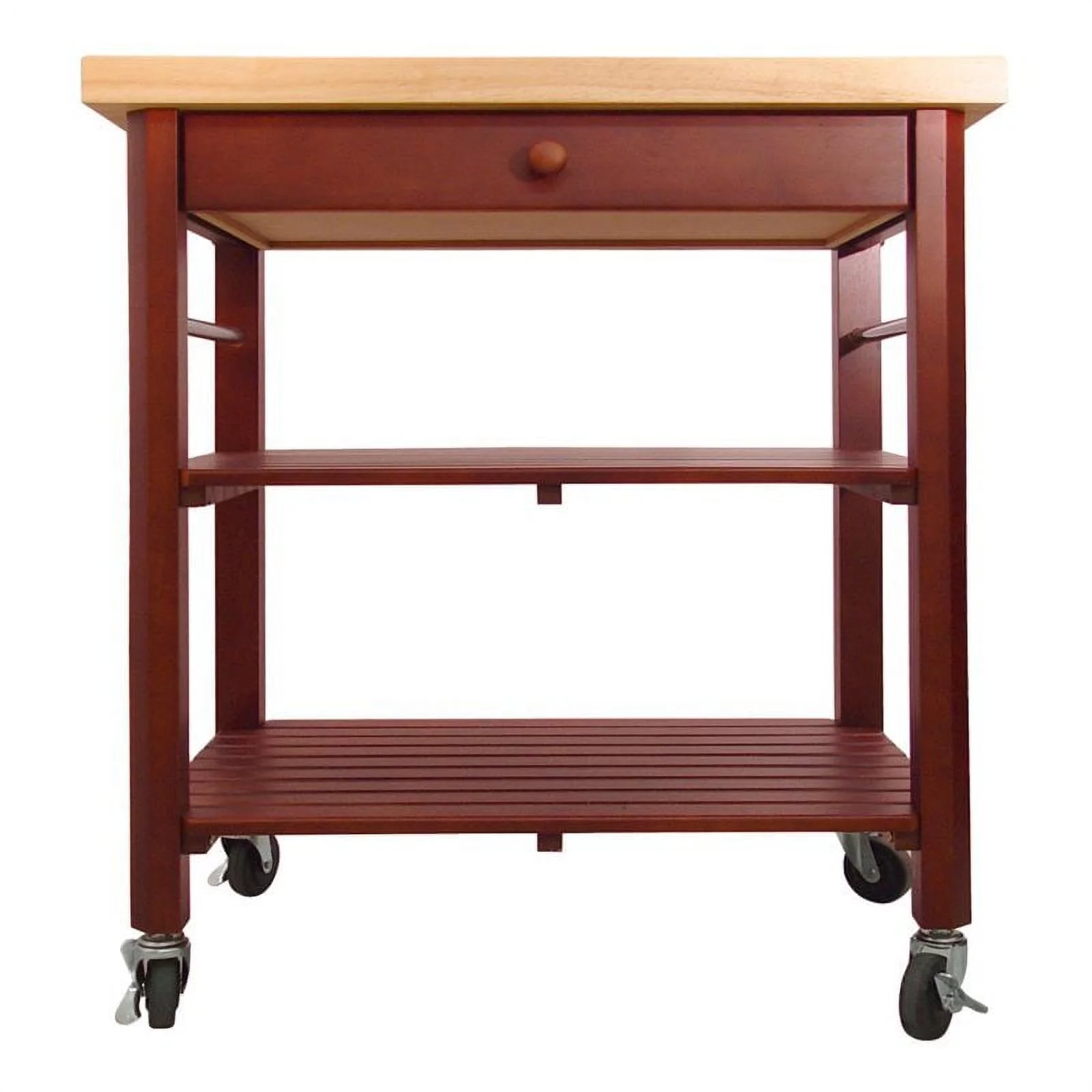 Catskill Craftsmen Roll About Kitchen Cart in Cherry Stain
