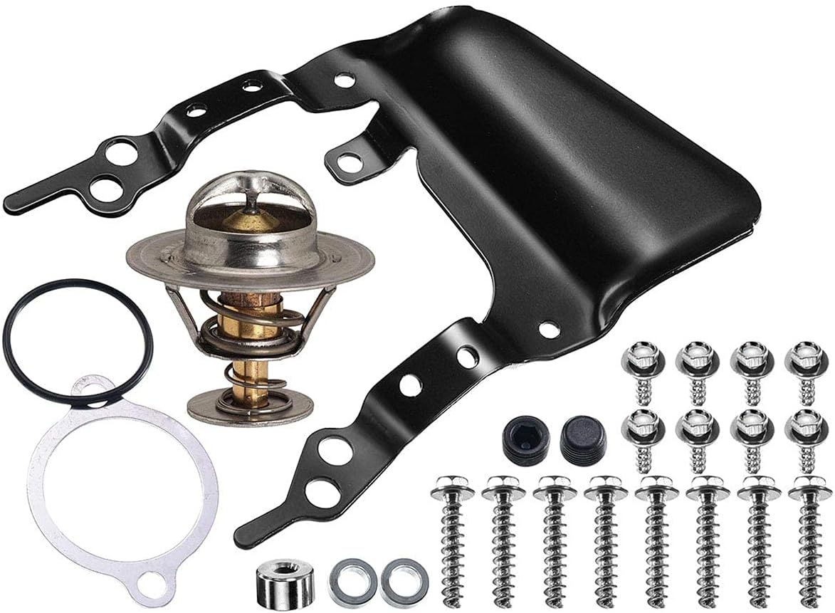 A-Premium Upper Intake Manifold with Thermostat Compatible with Ford Crown Victoria Mustang Explorer Lincoln Town Car Mercury Grand Marquis