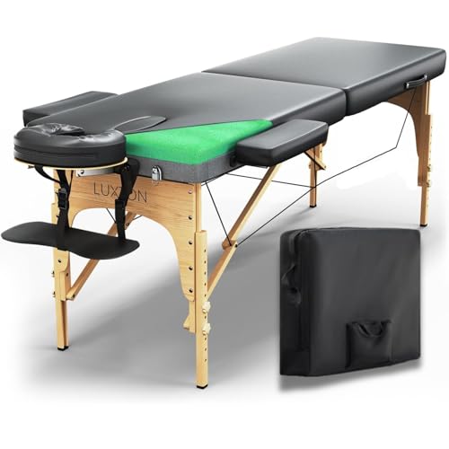 Luxton Home Premium Foam Massage Table Portable Foldable Massage Bed Height Adjustable