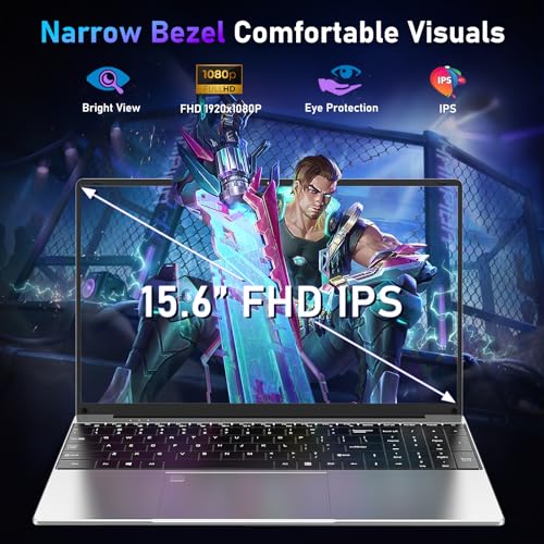 Gaming Laptop,15.6 Inch Laptop Computer,32GB RAM 1TB SSD,AMD Ryzen 5 7430U (up to 4.3Ghz,Beat 5700U),AMD Radeon Graphics,15.6&rdquo