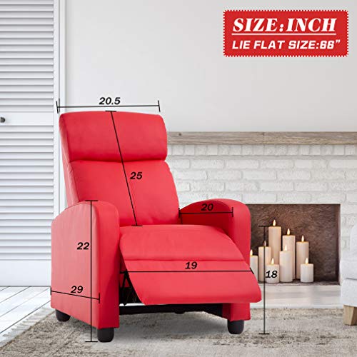 BestMassage | Recliner Chair | with 2 Point Massage Function | Black | with Lumbar Support, Adjustable Push Back, Wide Armrests