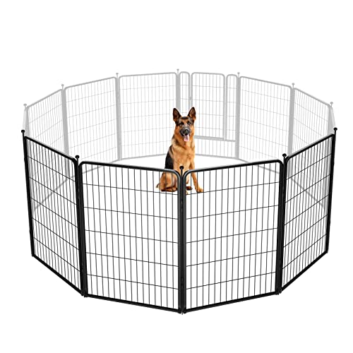 FXW Rollick Dog Playpen for Yard, RV Camping, 32 inch 16 Panels for Small and Medium Dogs│Patented