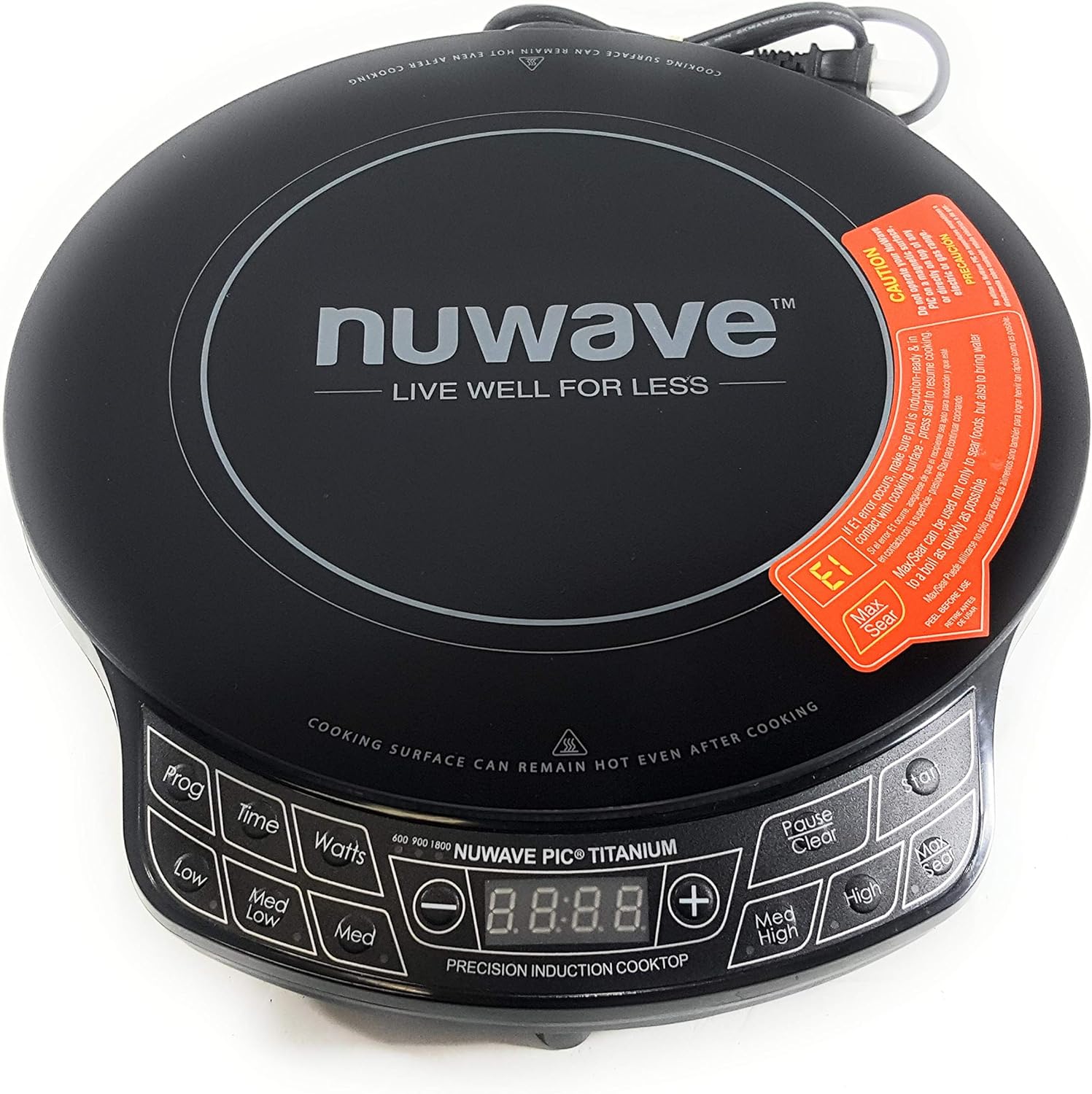 NuWave PIC Titanium 2016 Model Year 1800 Watts Highest Powered Induction Cooktop With Variable Watts Adjuster - Smart Home Appliances