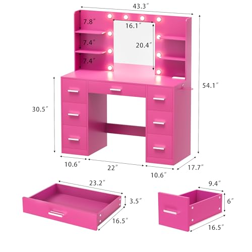 Furmax Vanity Desk with Mirror