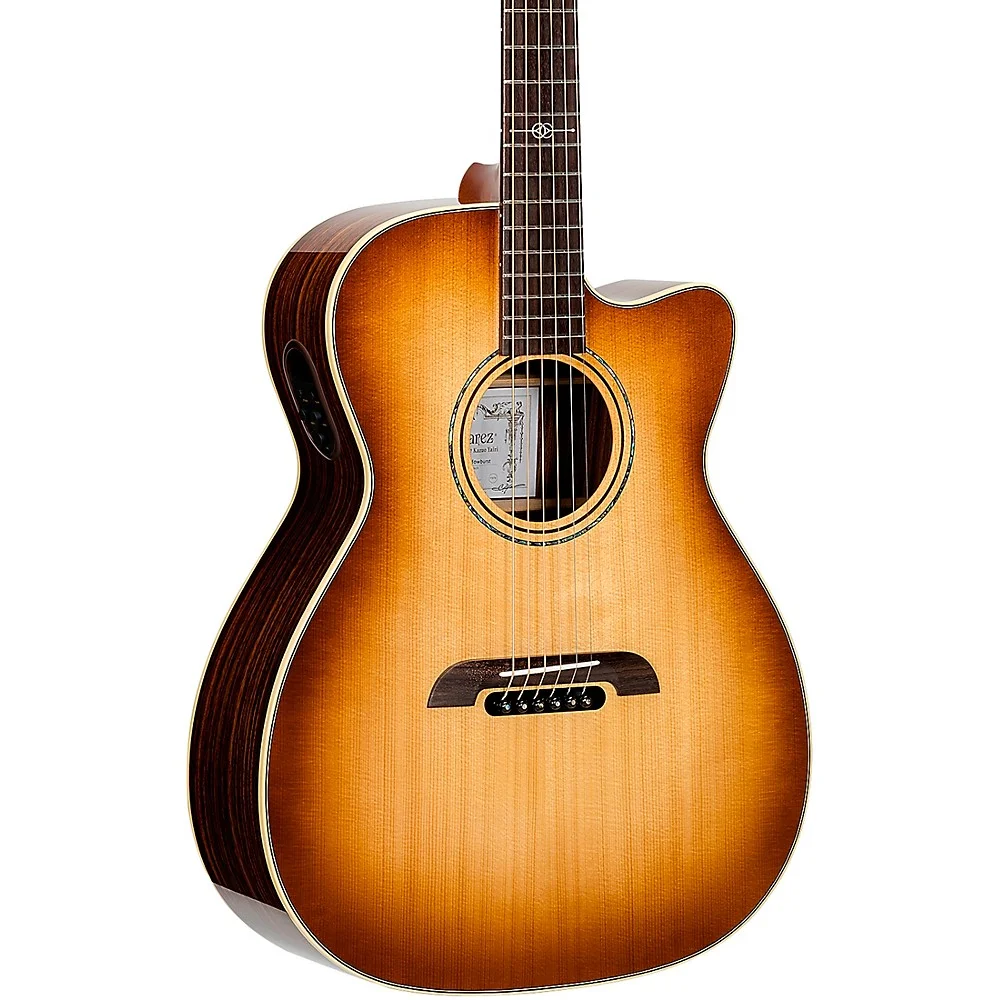 Alvarez Yairi FY70ce Cutaway Folk-OM Acoustic-Electric Guitar Shadowburst - Curated Treasures Market