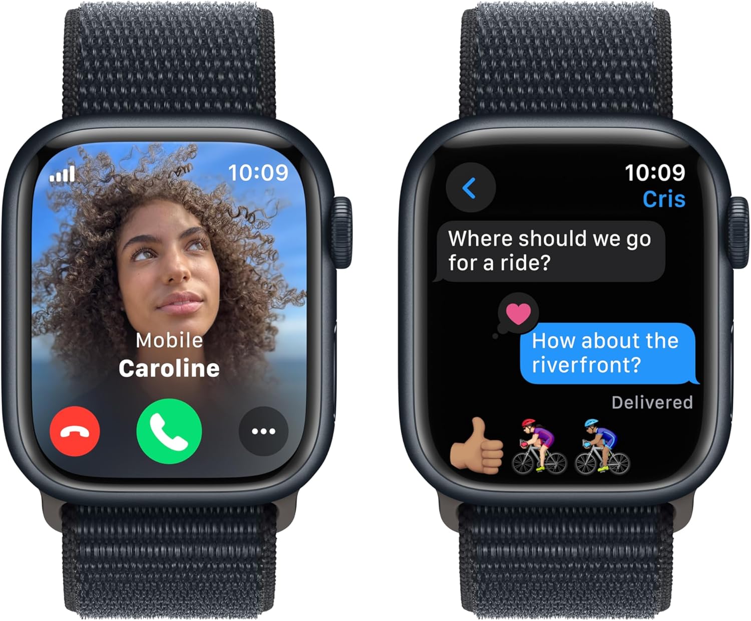 Apple Watch Series 9 [GPS + Cellular 41mm] Smartwatch with Midnight Aluminum Case with Midnight Sport Loop. Fitness Tracker, Blood Oxygen & ECG Apps