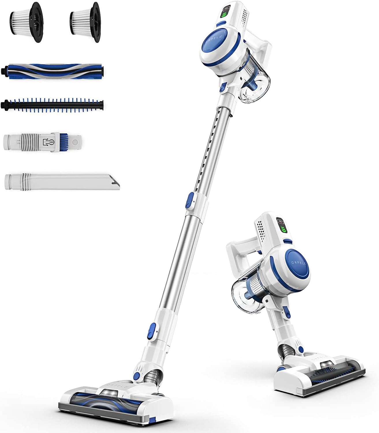 ORFELD Cordless Vacuum Cleaner, 20000Pa Powerful Cordless Vacuum 6 in 1, 30Mins Long Runtime
